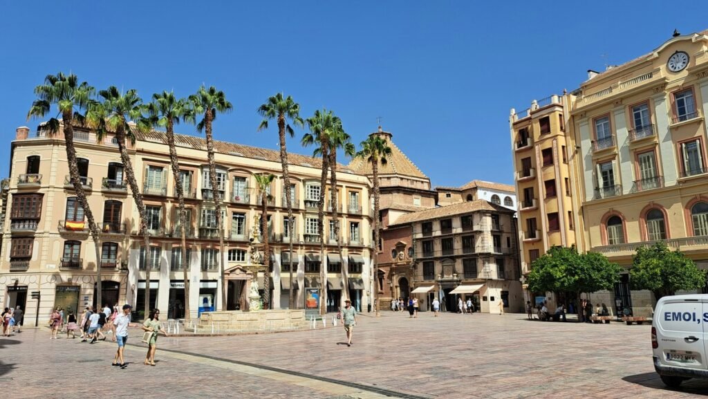 Malaga old town Plaza de la Constitución