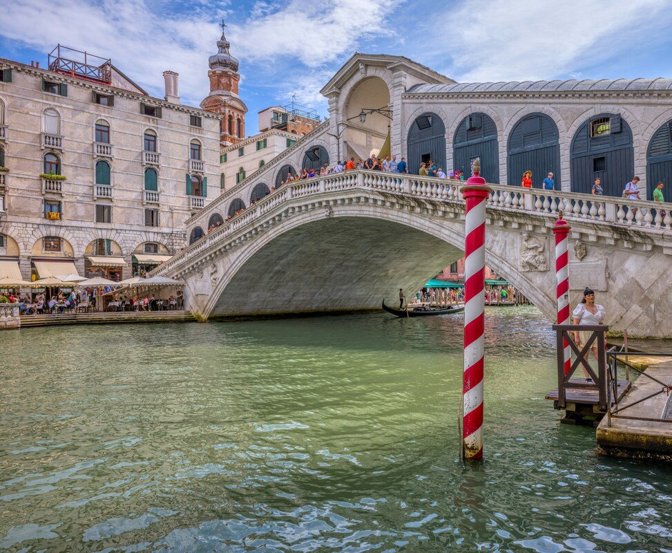 Tourist attractions in Venice Rialto Bridge